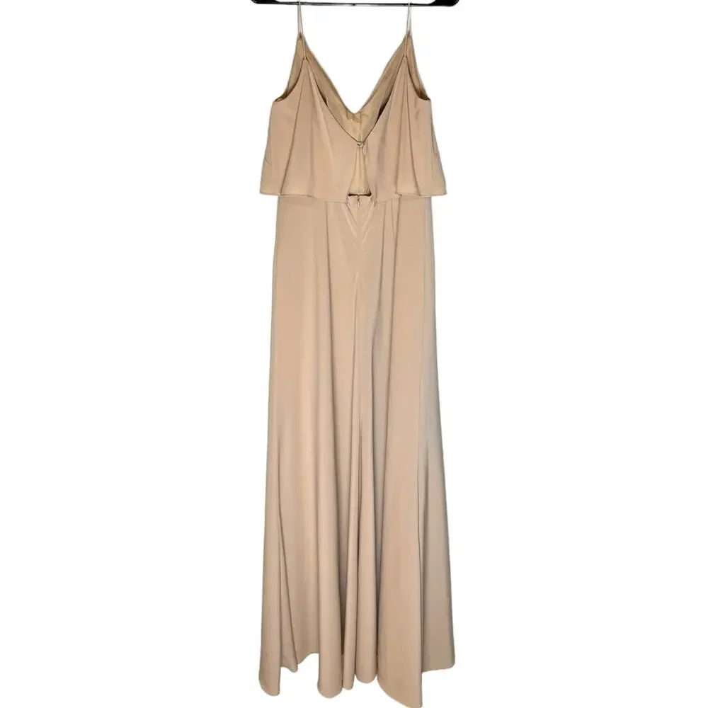Jenny Yoo Elle Rose Petal Crepe De Chine Formal Dress‎ Size 8
